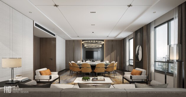 FHD酒店设计新作丨宿迁希尔顿花园酒店,苏式园林加持下的当代艺术沙龙馆